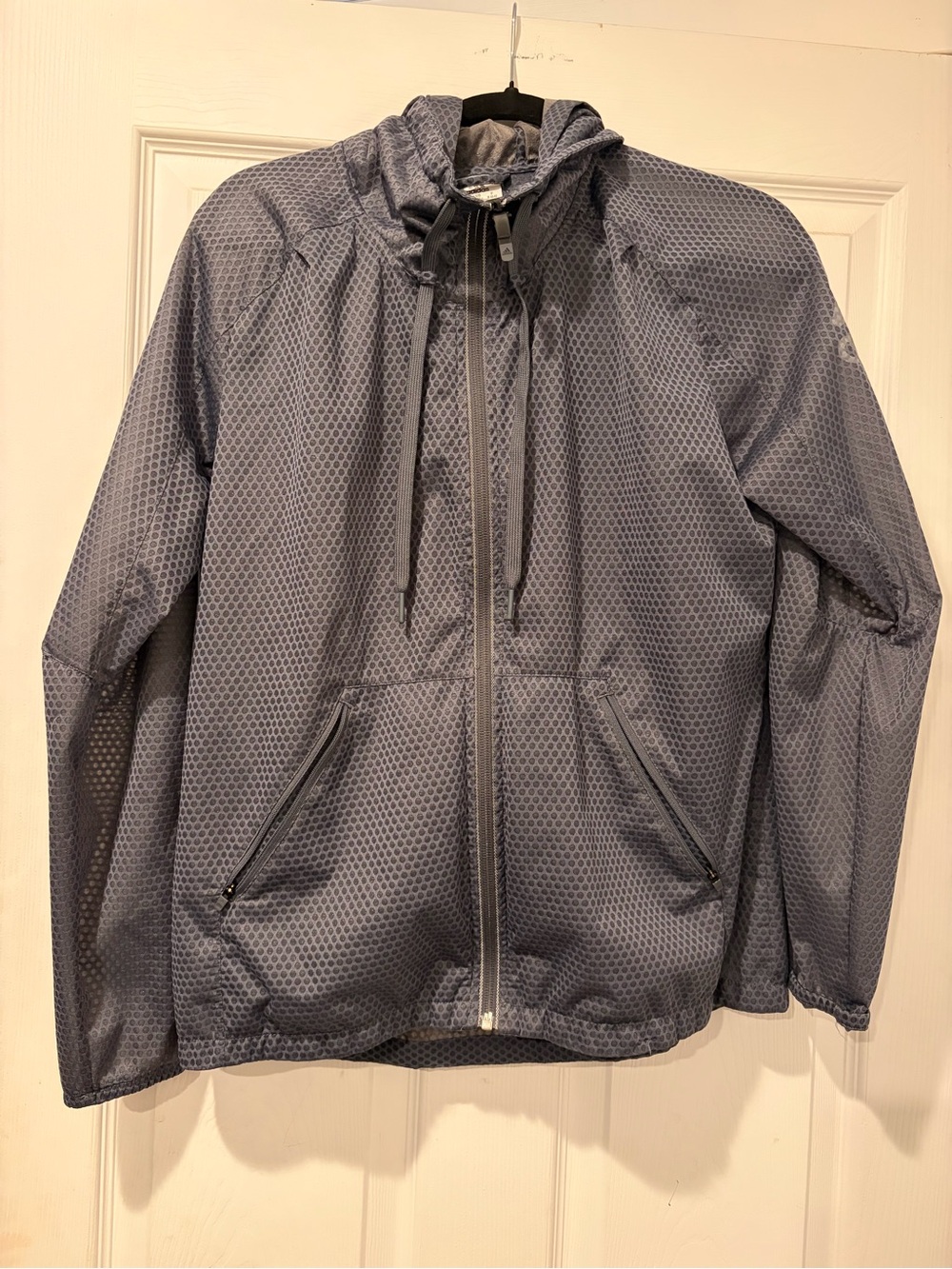 adidas Women’s Hooded Windbreaker in Heathered Gray